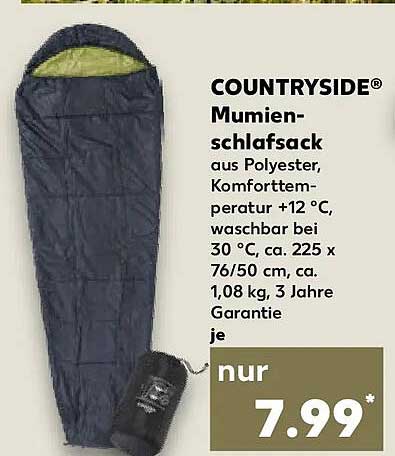 COUNTRYSIDE® Mumien-schlafsack
