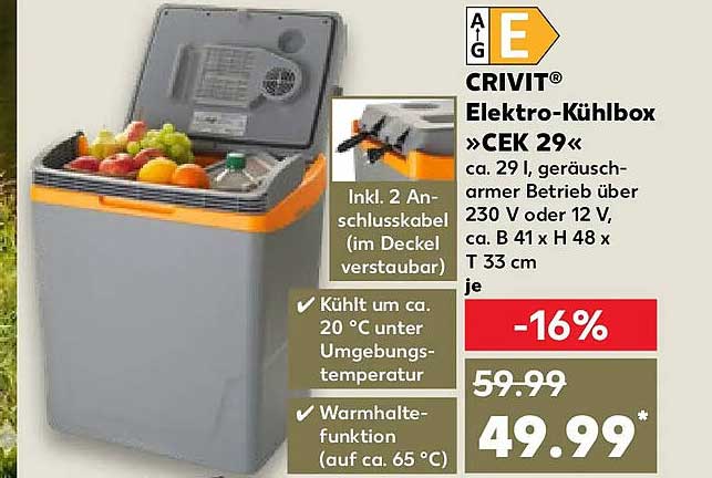 CRIVIT Elektro-Kühlbox »CEK 29«