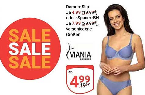 Damen-Slip Je 4.99 (19.99*) oder -Spacer-BH Je 7.99 (29.99*) verschiedene Größen