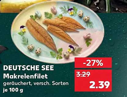 DEUTSCHE SEE Makrelenfilet geräuchert, versch. Sorten je 100 g