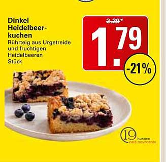 Dinkel Heidelbeer-kuchen