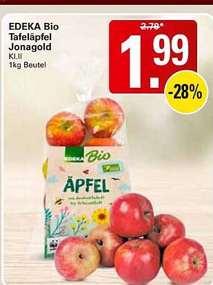 EDEKA Bio Tafelapfel Jonagold KJ.I 1kg Beutel