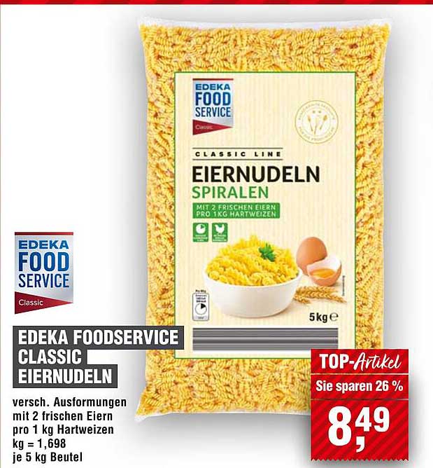 EDEKA FOODSERVICE CLASSIC EIERNUDELN