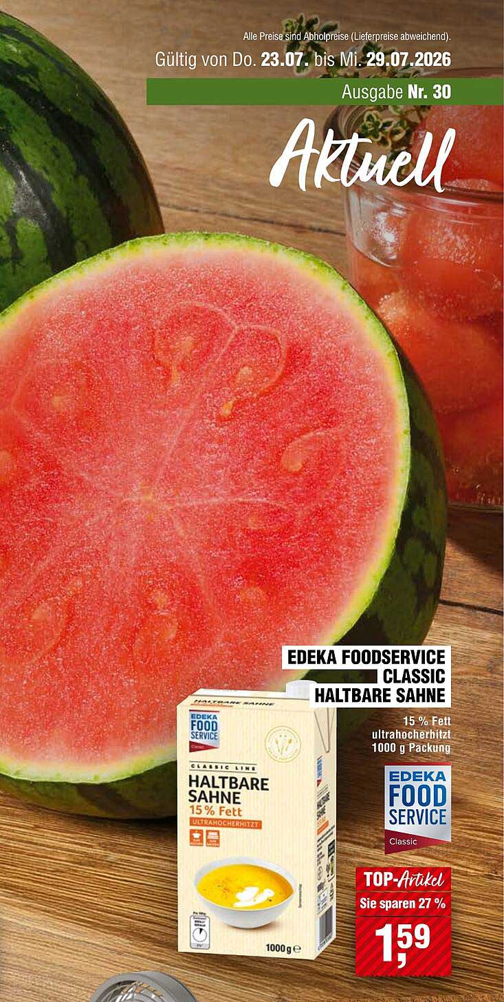 EDEKA FOODSERVICE CLASSIC HALTBARE SAHNE