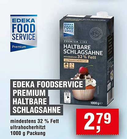 EDEKA FOODSERVICE PREMIUM HALTBARE SCHLAGSAHNE