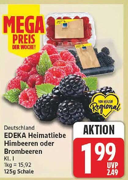 EDEKA Heimatliebe Himbeeren oder Brombeeren