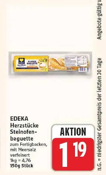 EDEKA Herzstücke Steinofenbaguette