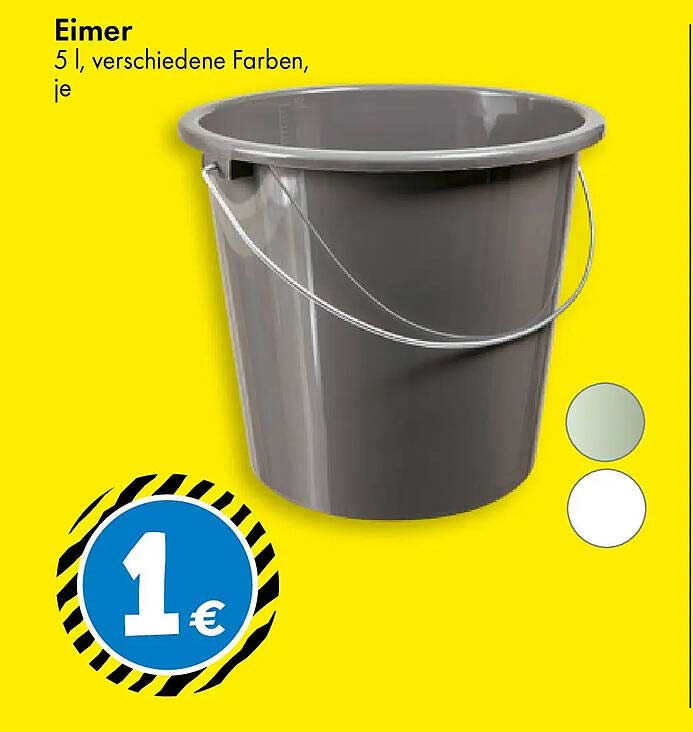Eimer 5 l, verschiedene Farben, je