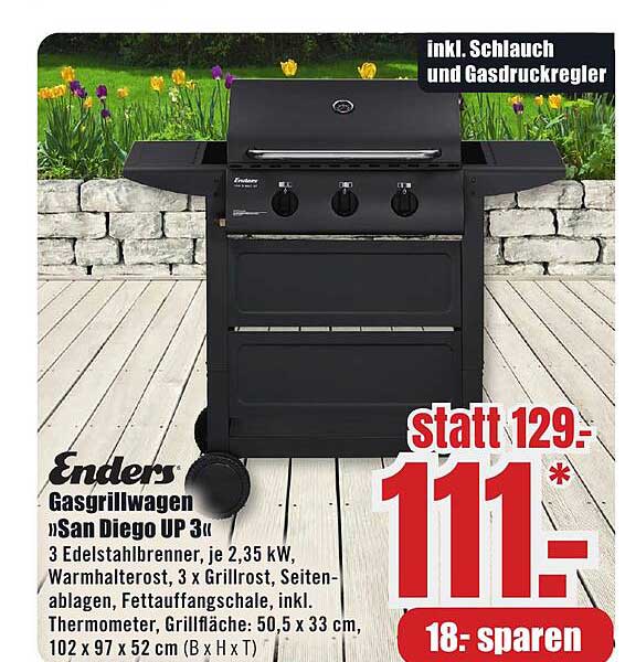 Enders Gasgrillwagen »San Diego UP 3«