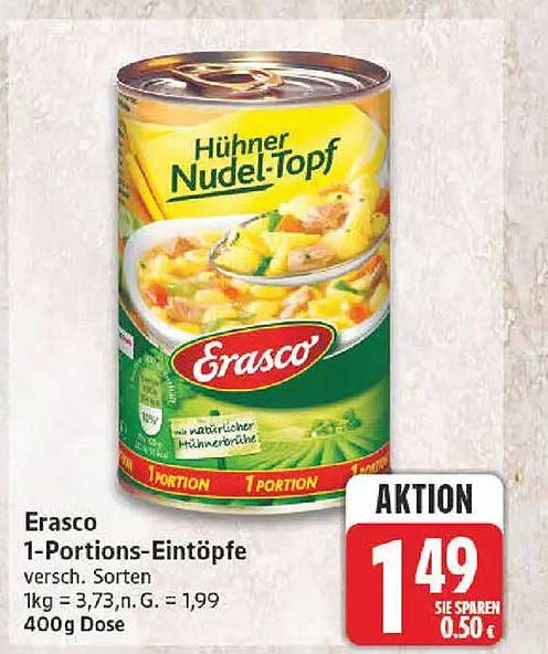 Erasco 1-Portions-Eintöpfe versch. Sorten 400g Dose