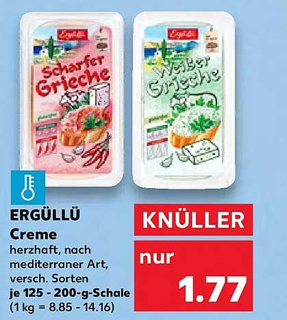ERGÜLLÜ Creme, herzhaft, nach mediterraner Art, versch. Sorten, je 125 - 200-g-Schale