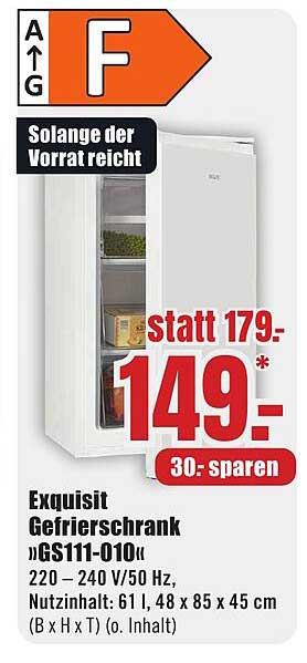 Exquisit Gefrierschrank »GS111-010«