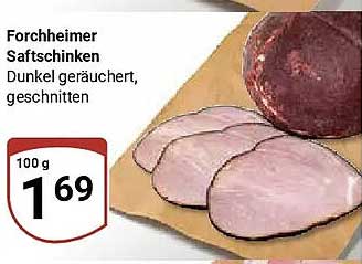 Forchheimer Saftschinken Dunkel geräuchert, geschnitten