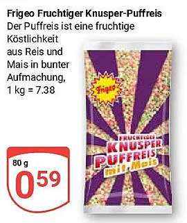 Frigeo Fruchtiger Knusper-Puffreis
