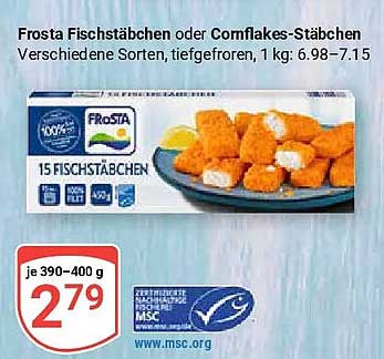 Frosta Fischstäbchen oder Cornflakes-Stäbchen