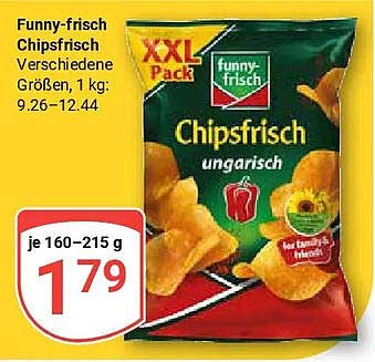 Funny-frisch Chipsfrisch verschiedene Größen, 1 kg: Chipsfrisch ungarisch