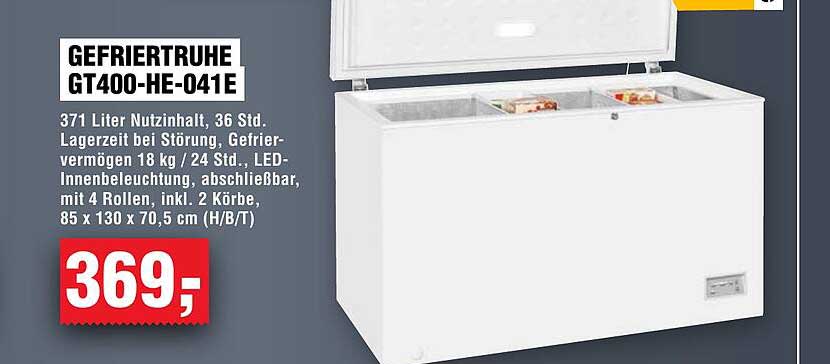 GEFRIERTRUHE GT400-HE-041E
