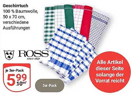 Geschirrtuch 100 % Baumwolle, 50 x 70 cm, verschiedene Ausführungen