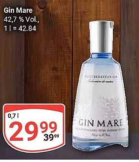 Gin Mare 42,7 % Vol., 1 l = 42.84