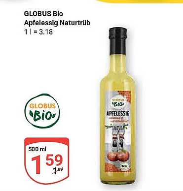 GLOBUS Bio Apfelessig Naturtrüb