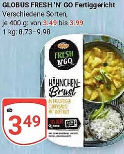 GLOBUS FRESH 'N' GO Fertiggericht Verschiedene Sorten