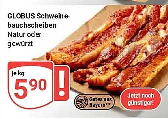 GLOBUS Schweinebauchscheiben Natur oder gewürzt