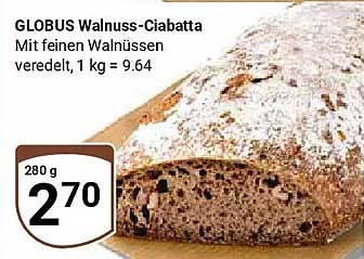 GLOBUS Walnuss-Ciabatta