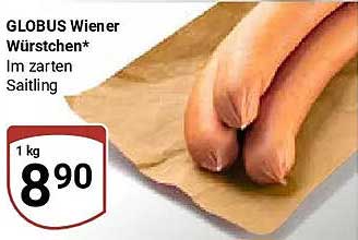 Globus Wiener Würstchen* Im zarten Saitling