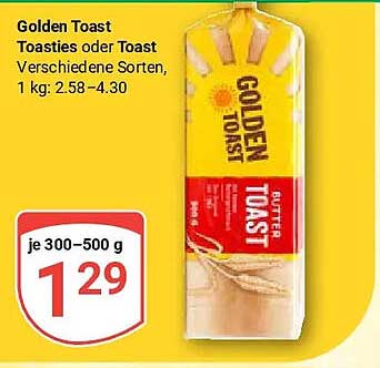Golden Toast Toasties oder Toast Verschiedene Sorten, 1 kg: 2.58–4.30