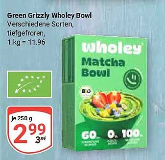 Green Grizzly Wholey Bowl Verschiedene Sorten, tiefgefroren, 1 kg = 11.96