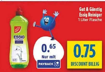 Gut & Günstig Essig Reiniger 1 Liter Flasche