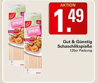 Gut & Günstig Schaschlikspieße 125er Packung