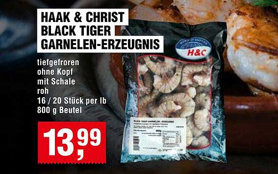 HAAK & CHRIST BLACK TIGER GARNELEN-ERZEUGNIS