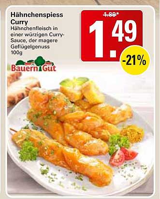 Hähnchenspieß Curry