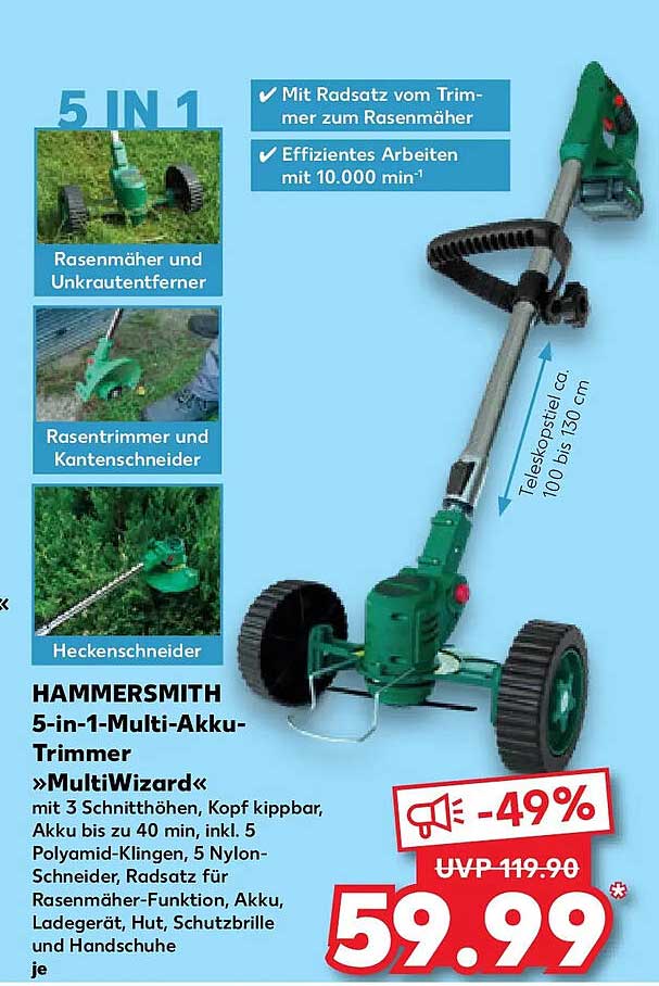 HAMMERSMITH 5-in-1-Multi-Akku-Trimmer »MultiWizard«