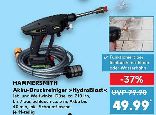 HAMMERSMITH Akku-Druckreiniger »HydroBlast«