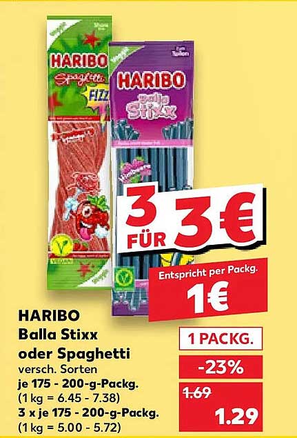 HARIBO Balla Stixx oder Spaghetti