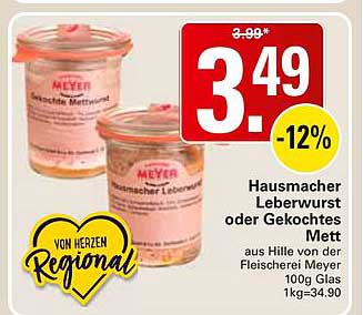 Hausmacher Leberwurst oder Gekochtes Mett
