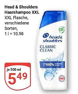 Head & Shoulders Haarshampoo XXL XXL Flasche, verschiedene Sorten, 1 l = 10.98