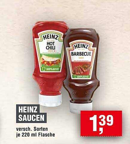 HEINZ SAUCEN versch. Sorten je 220 ml Flasche