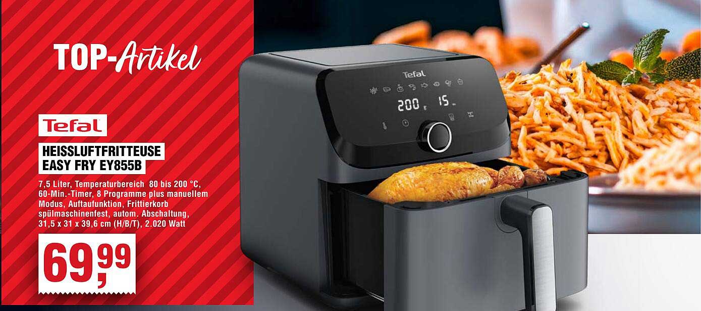 HEISSLUFTFRITTEUSE EASY FRY EY855B