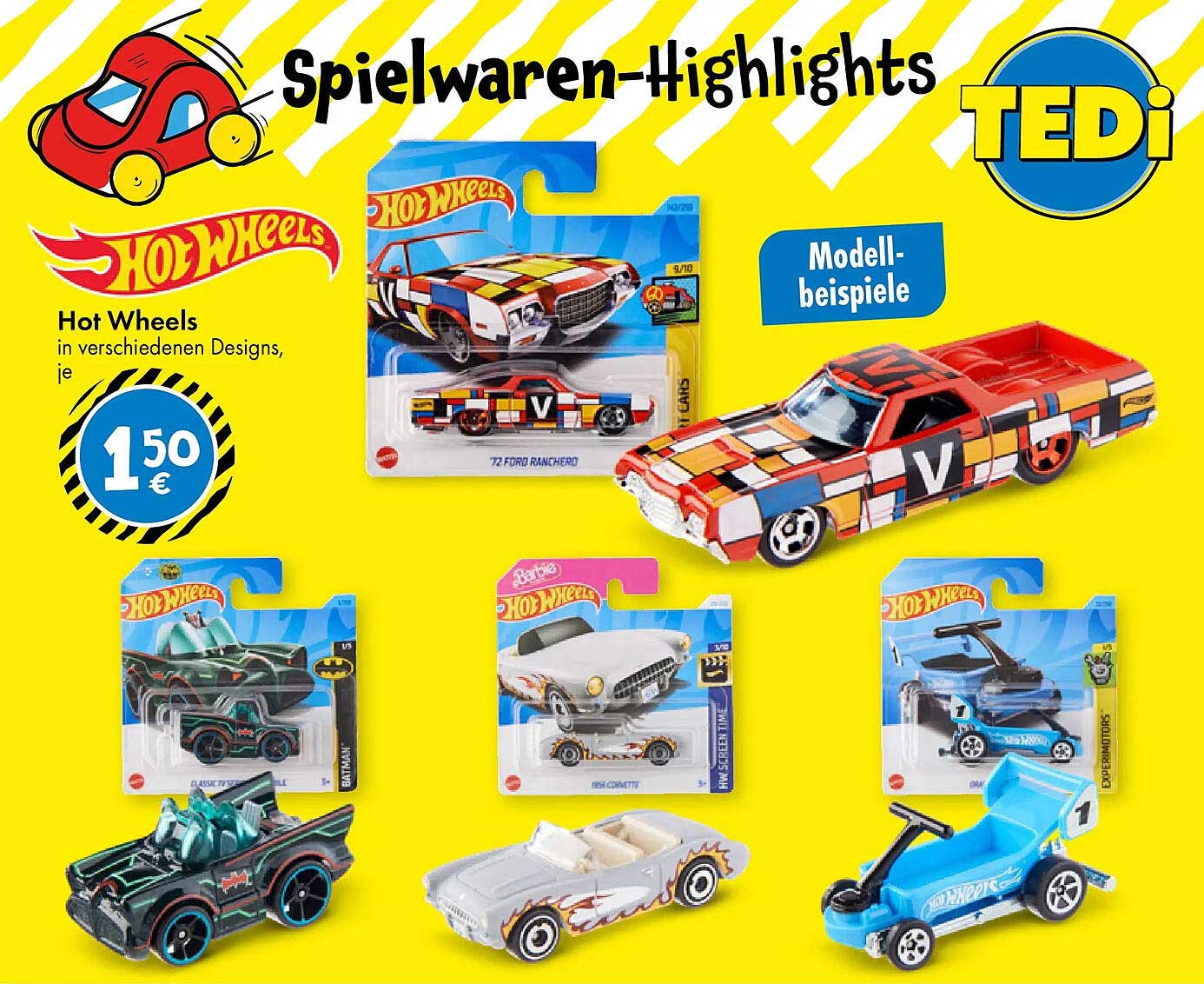 Hot Wheels in verschiedenen Designs, je