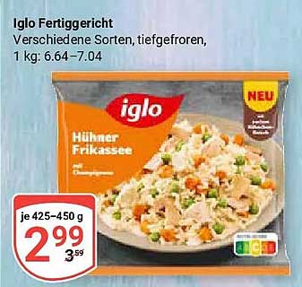 Iglo Fertiggericht Verschiedene Sorten, tiefgefroren, 1 kg: 6.64–7.04