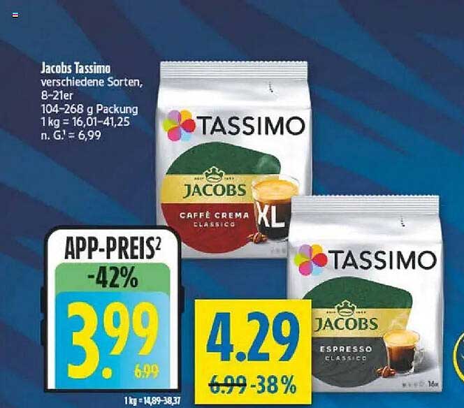 Jacobs Tassimo verschiedene Sorten, 8-21er