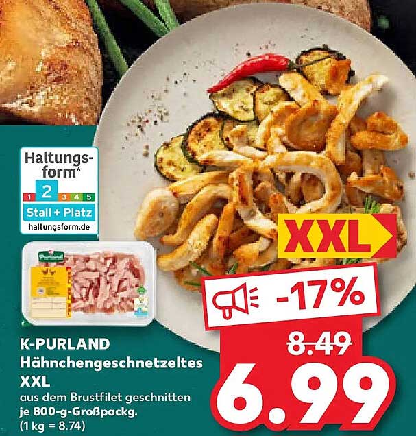 K-PURLAND Hähnchengeschnetzeltes XXL