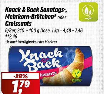 Knack & Back Sonntags-, Mehrkorn-Brötchen® oder Croissants