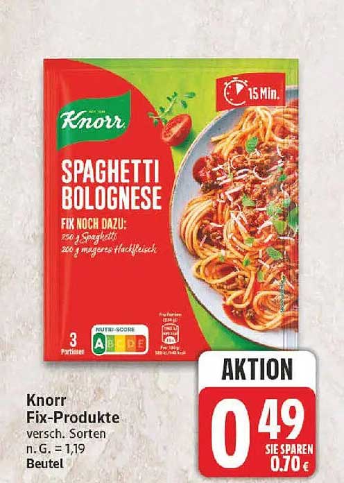 Knorr Fix-Produkte versch. Sorten n. G. = 1,19 Beutel