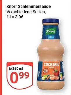 Knorr Schlemmersauce Verschiedene Sorten, 1 l = 3.96