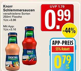 Knorr Schlemmersaucen verschiedene Sorten 250ml Flasche 1Ltr.=3.96
