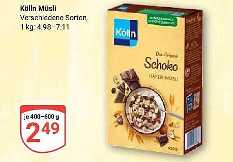 Kölln Müsli Verschiedene Sorten, 1 kg: 4.98–7.11